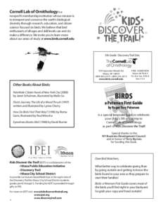 Animal identification / Cornell Lab of Ornithology / Nature / Natural history / Birdwatching / Science / Ornithology / Bird / Field guide