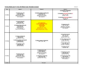 Y10 Acc Maths and Y11 Dec 2013 Mock Exam Timetable (revised) Date Session[removed]
