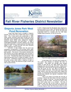 lume 1, Issue 2  Kansas Departm Fall River Fisheries District Newsletter