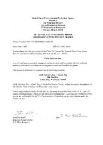 United States Environmental Protection Agency Region 5 Air Programs Branch Air and Radiation Division 77 West Jackson Boulevard Chicago, Illinois 60604