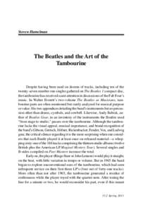 The Beatles and the Art of the Tambourine 95  Steven Hamelman The Beatles and the Art of the Tambourine