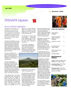 St Eustatius: National and Marine Parks and Botanical Gardens  April 2006 NewsletterSTENAPA Update