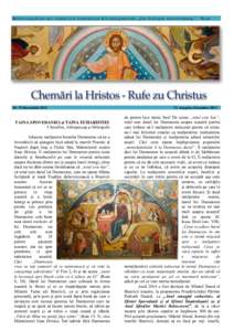 Mitteilungsblatt der rumänisch -orthodoxen Kirchengemeinde  Nr. 73 Decembrie 2013 TAINA SPOVEDANIEI şi TAINA EUHARISTIEI † Serafim, Arhiepiscop şi Mitropolit