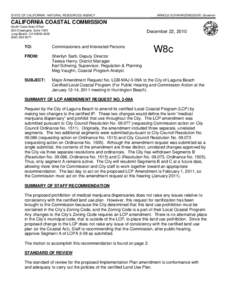 California Coastal Commission Staff Report and Recommendation on City of Laguna Beach Local Coastal Program Amendment No. LGB-MAJ-3-09A, Laguna Beach, Orange County