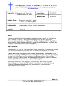 Microsoft Word - Directors Report to the Board - Mar 5-10, 2010 REVISED B.doc
