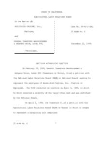 74th United States Congress / National Labor Relations Act / Fair Labor Standards Act / California Agricultural Labor Relations Act / The Blue Eagle At Work / NLRB election procedures / National Labor Relations Board / Law / United States