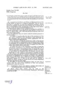PUBLIC LAW[removed]—NOV. 10, 1986  Public Law[removed]99th Congress  100 STAT. 3535