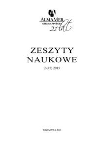 75_Zeszyty-Naukowe_spis treci_streszczenia.indd