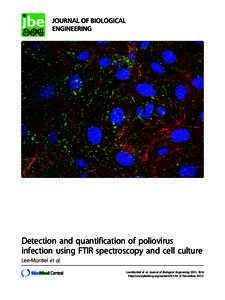 Detection and quantification of poliovirus infection using FTIR spectroscopy and cell culture Lee-Montiel et al. Lee-Montiel et al. Journal of Biological Engineering 2011, 5:16 http://www.jbioleng.org/contentD