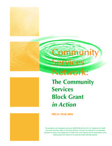 Community Services Network: The Community Services Block Grant