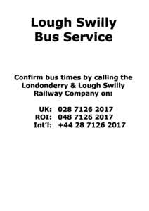 Lough Swilly  Bus Service