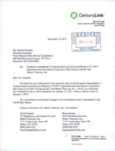 CenturyLi n k® Jason D. Topp Senior Corporate Counsel - Regulatory[removed]December 16, 2013