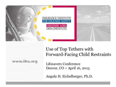 Use of Top Tethers with Forward-Facing Child Restraints