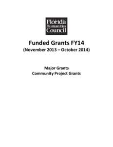 Microsoft Word - Funded Grants FY14