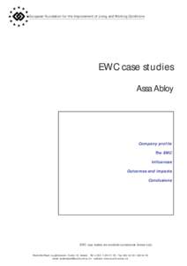 European Foundation for the Improvement of Living and Working Conditions  EWC case studies Assa Abloy  Company profile