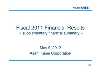 Fiscal 2006 Financial Results  – supplementary financial summary –