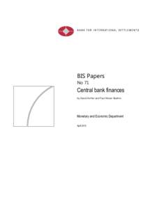 BIS Papers No 71 Central bank finances by David Archer and Paul Moser-Boehm