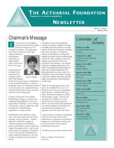 The Actuarial Foundation - Janaury Newsletter