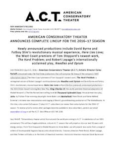 Season Announcement Press Release.doc