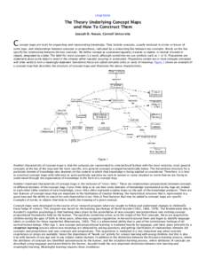 cmap home  The Theory Underlying Concept Maps and How To Construct Them Joseph D. Novak, Cornell University