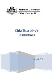 CHIEF EXECUTIVE INSTRUCTIONS