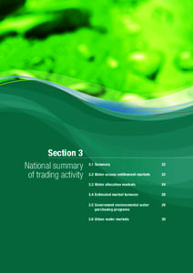 Section 3 National summary of trading activity 3.1 Summary