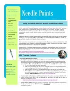 Needle Points  WHATCOM COUNTY HEALTH DEPARTMENT SPECIAL POINTS OF INTEREST: