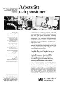 arbetsrätt och pensioner ett nyhetsbrev från mannheimer swartling nummer 38 april 2015