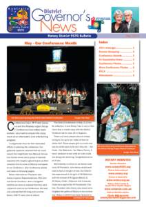 Governor’s News Rotary District 9570 Bulletin  May - Our Conference Month