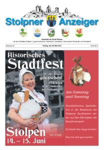 Stolpner  Anzeiger Amtsblatt der Stadt Stolpen mit den Ortsteilen Stolpen, Langenwolmsdorf, Helmsdorf, Lauterbach, Rennersdorf-Neudörfel und Heeselicht