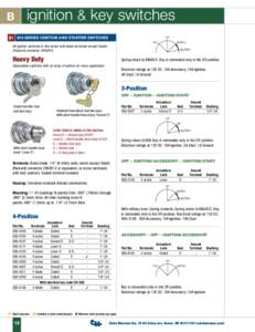 ignition & key switches  B B1 956 series ignition and starter switches