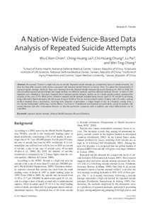 W.-C. Chien et al.: Evidence-B ased Data Analysis of Repeated © 2012 Hogrefe SuicideCrisis Publishing Attempts 2012