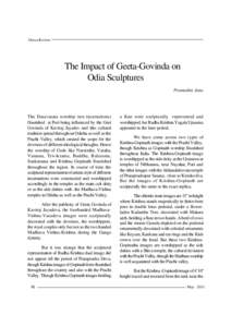 Orissa Review  The Impact of Geeta-Govinda on