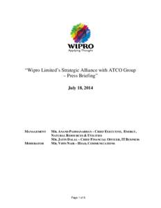 Wipro-PressBriefing-July18-2014