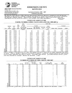 NATIONAL AGRICULTURAL STATISTICS SERVICE  EDMONSON COUNTY
