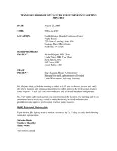 Microsoft Word - August_2008_Optometry_Board_Teleconference.doc