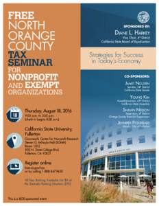 North OC Tax Seminar for Nonprofit & Exempt Organizations
