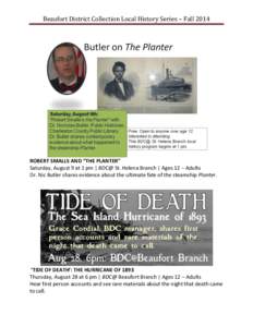 Beaufort District Collection Local History Series – Fall 2014