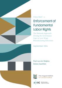 Policy Brief | 12  Enforcement of Fundamental Labor Rights The Network Approach: