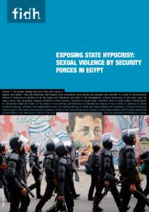 Exposing state hypocrisy: sexual violence by security forces in Egypt MayN°661a