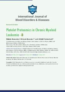 Platelet Proteomics in Chronic Myeloid Leukemia