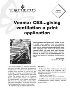 Strong Solvents Cost-effective ventilation for people  Venmar CES...giving