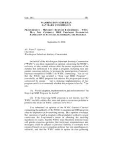 Government procurement in the United States / Strong-basis-in-evidence standard / Maryland Route 200 / Washington Suburban Sanitary Commission / Affirmative action / Politics / Ethics / Law / Social inequality / City of Richmond v. J.A. Croson Co.