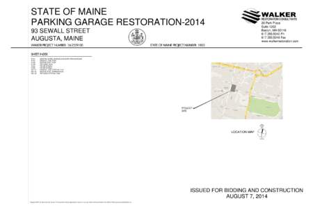 STATE OF MAINE PARKING GARAGE RESTORATION[removed]Park Plaza Suite 1202 Boston, MA 02116