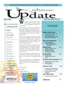 California Mental Health Services Oversight & Accountability Commission  May 2009 COMMISSIONERS CHAIR