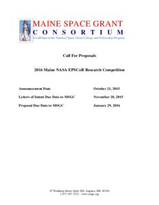 Microsoft WordMaine NASA EPSCoR Research Competition Call for Proposals Final.docx