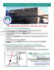 UNM Dental Services Ambulatory Surgical Center  PA RTM T