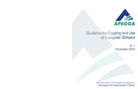 Regulation and licensure in engineering / Association of Professional Engineers /  Geologists /  and Geophysicists of Alberta / Medical guideline / Copyright / Medicine / Information / Data