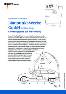 Patentschrift Nr[removed]Blaupunkt-Werke GmbH in Hildesheim Fahrzeuggerät zur Zielführung