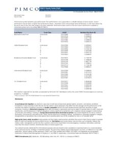 Financial services / Funds / Collective investment schemes / Financial markets / Rate of return / Investment management / Dividend / Short / Equity / Financial economics / Investment / Finance